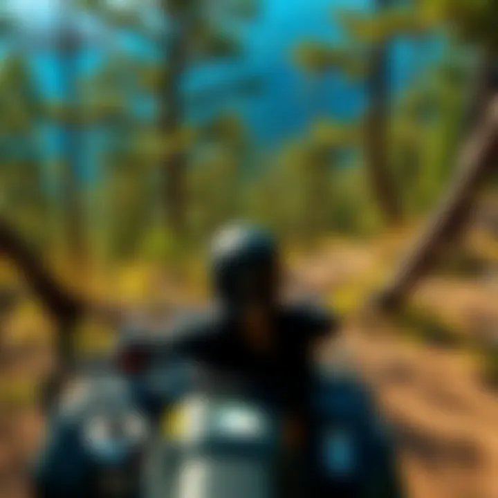 An ATV rider navigating a winding trail with scenic vistas