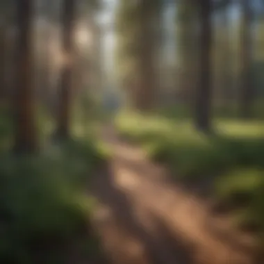 Hiking trail leading to a remote campground in the Flagstaff area