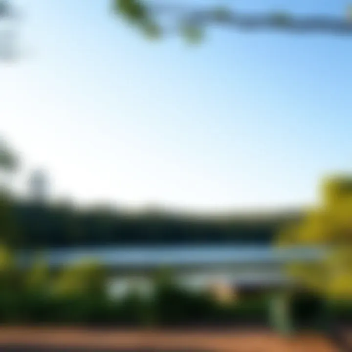 Serene lake view at a campground near Houston