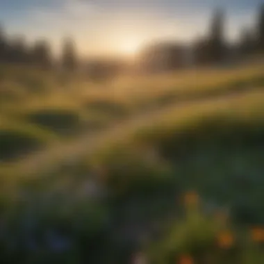 Wildflowers blooming in the meadows of Arcata campgrounds