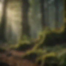A pristine woodland ecosystem showcasing biodiversity