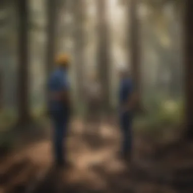 Diverse group discussing sustainable practices in a professional setting