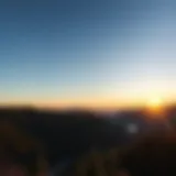 Stunning vista of the Columbia River Gorge during sunrise