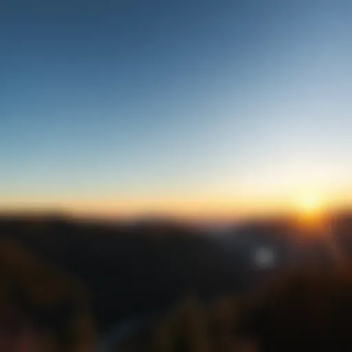 Stunning vista of the Columbia River Gorge during sunrise