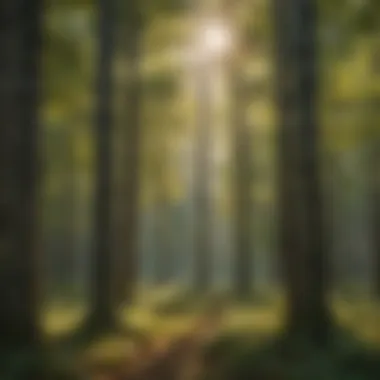 A tapestry of nature: The diversity of trees in forest ecosystems Diverse forest ecosystem showcasing various tree species