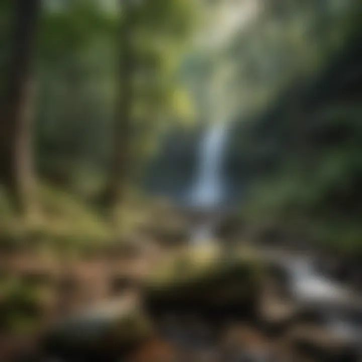 Visitors enjoying a scenic hike along the trails of Crabtree Falls