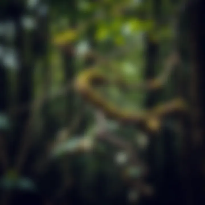 Illustration of ecological impacts caused by poisonous vines