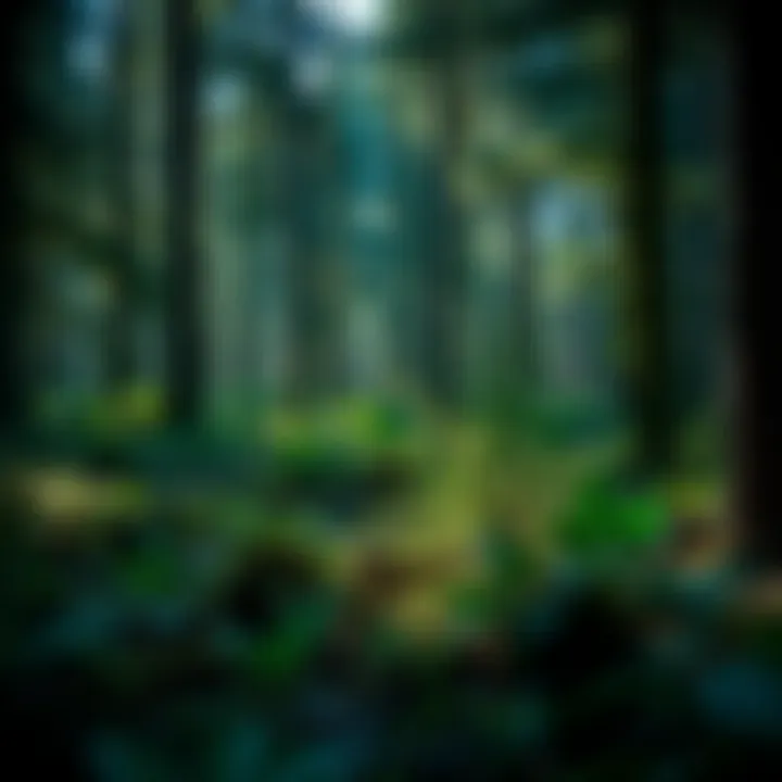 Highland forest with unique vegetation and ecological significance