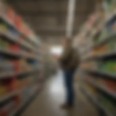 A local shopper exploring the colorful and diverse products available at Dollar Tree