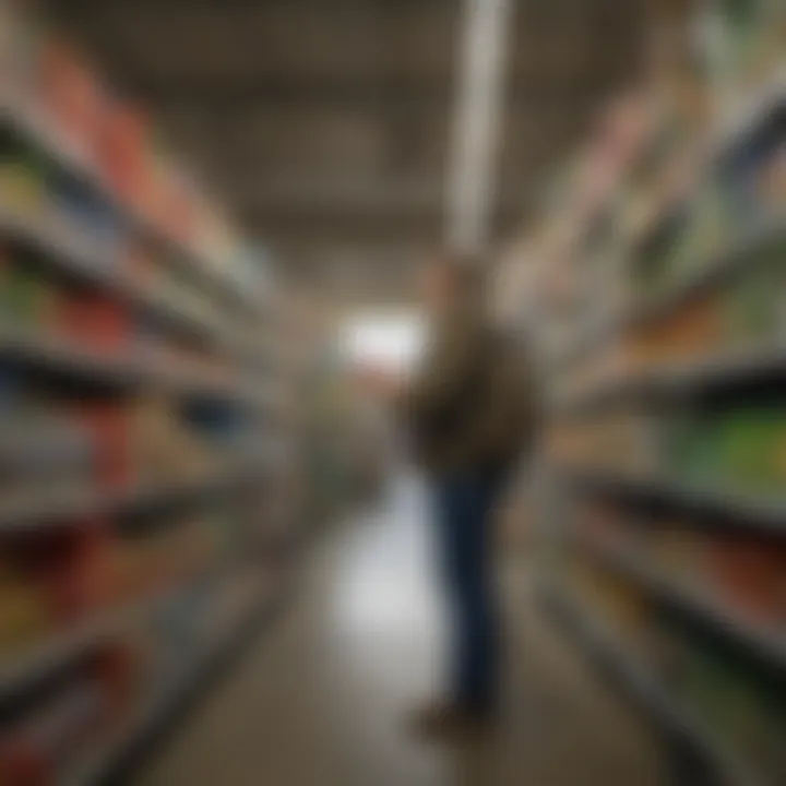 A local shopper exploring the colorful and diverse products available at Dollar Tree