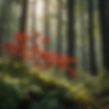 Biodiversity in Forest Ecosystems with Sumacs Biodiversity supported by sumacs in a lush forest ecosystem