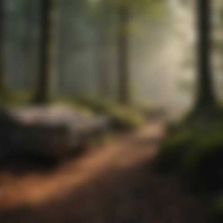 Recreational activities in a forest setting