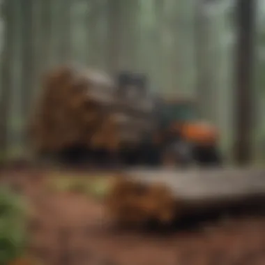 Sustainable Timber Production Timber harvesting in a sustainable woodland