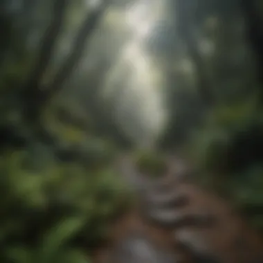 Winding Trail of El Yunque Trail winding through the vibrant ecosystem of El Yunque