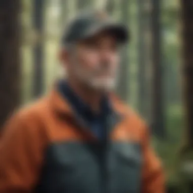 Veteran engaged in forestry work