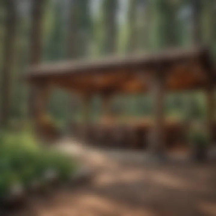A well-decorated outdoor event space in Colorado