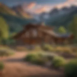 Scenic view of a Colorado event venue surrounded by mountains