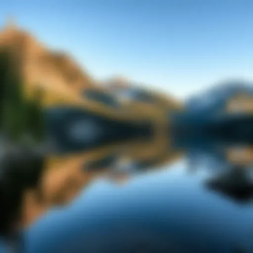 Tranquil waters of Stanley, Idaho, reflecting the mountains