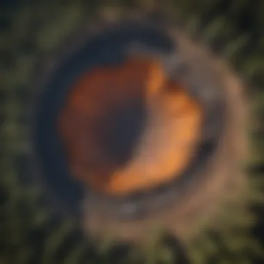 Aerial view of Flagstaff Crater showcasing its unique geological features