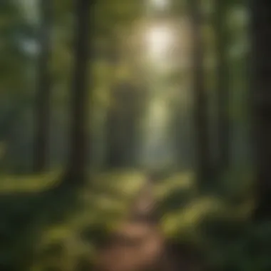 Diversity of Trees in a Temperate Forest A vibrant canopy showcasing the diversity of trees in a temperate forest
