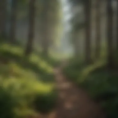Scenic Hiking Trail Through Forest Scenic hiking trail through lush forest