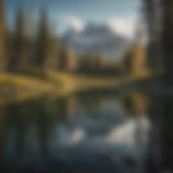 A serene lake reflecting the Grand Tetons