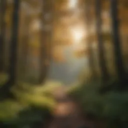 Lush forest landscape showcasing vibrant foliage and diverse plant life