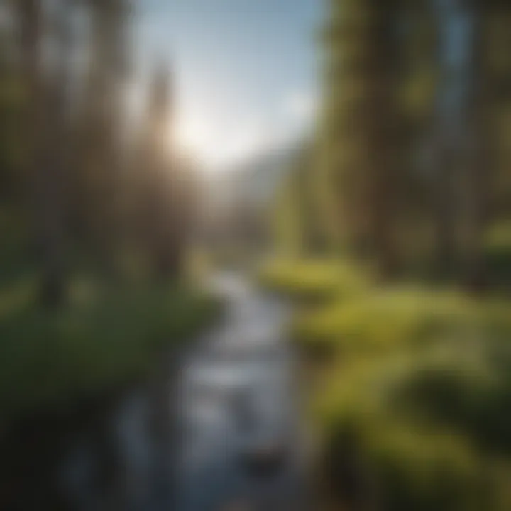 A serene view of the winding rivers in Jackson Hole