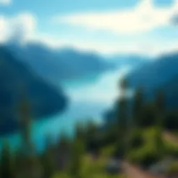 Scenic view of the Kenai Fjords from a hiking trail