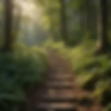 Scenic view of a hiking trail in Corvallis woodlands