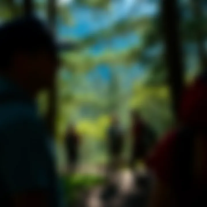 Hikers engaged in eco-friendly practices while enjoying the natural beauty of Hiawassee