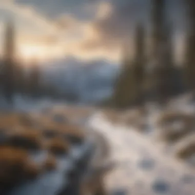 Stunning view of Snowy Range from a hiking trail