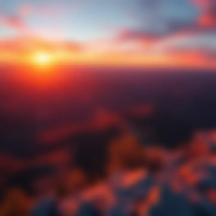 Breathtaking Sunset Summit Breathtaking sunset view from a hiking summit