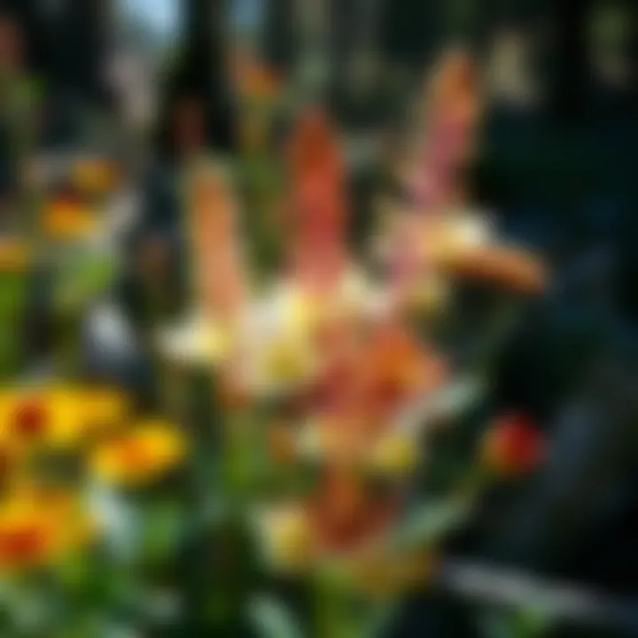 Close-up of diverse flora found along the trail