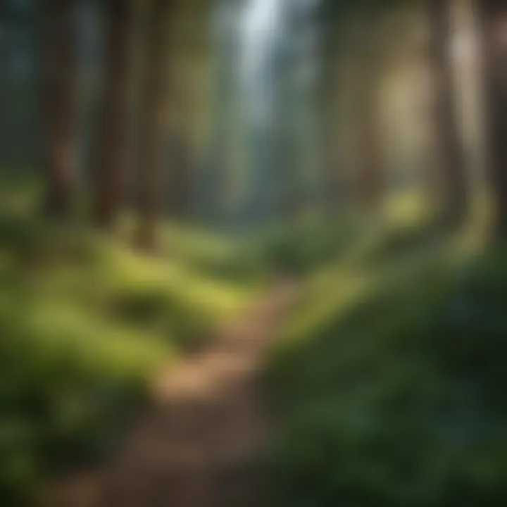 Trail through lush greenery in Southeast Idaho