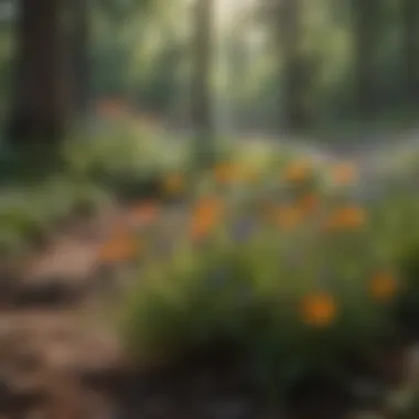 Close-up of vibrant wildflowers along a hiking route