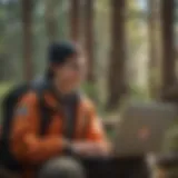 A teenager exploring various job listings on a laptop