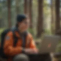 A teenager exploring various job listings on a laptop