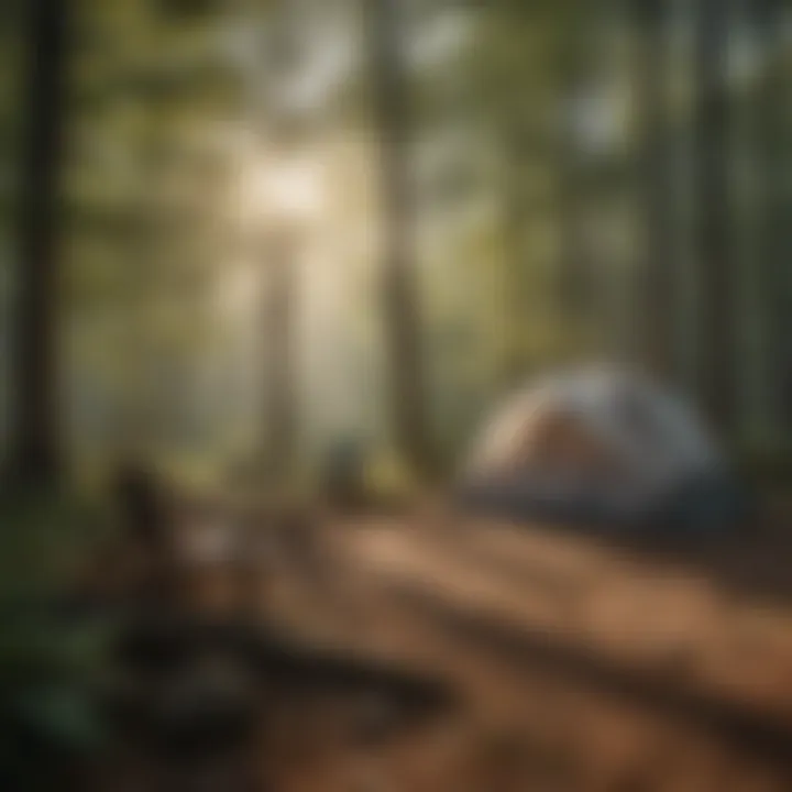 A tranquil campsite nestled in the Bluegrass region