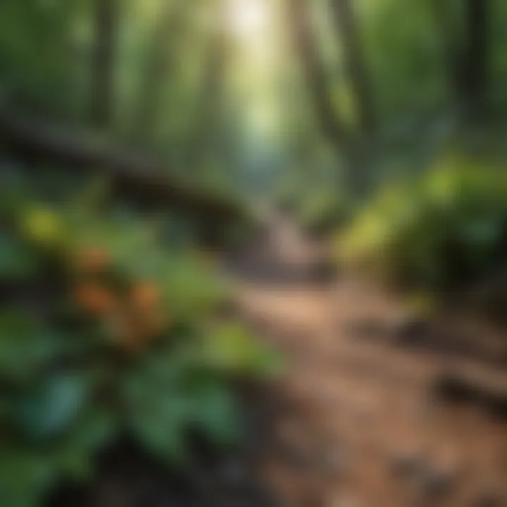 Close-up of unique flora along a Little Rock hiking path