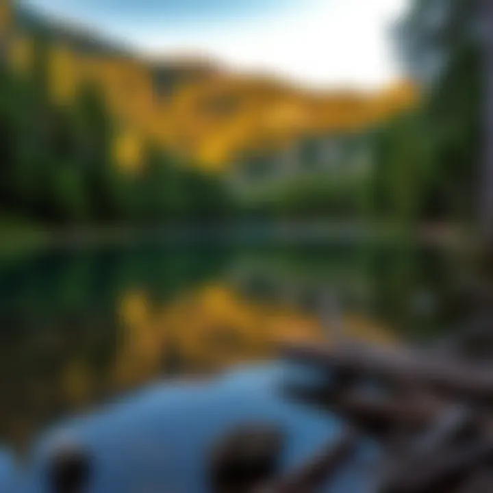 A serene view of Manzanita Lake reflecting the surrounding forest
