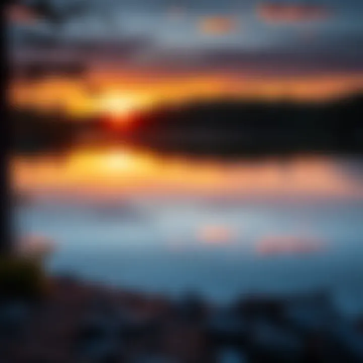 A beautiful sunset over Manzanita Lake highlighting its ecological importance