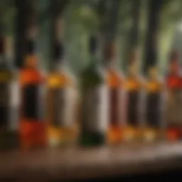 A selection of premium MB liquors showcasing variety and craftsmanship