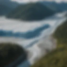 Stunning view of Mendenhall Glacier from above