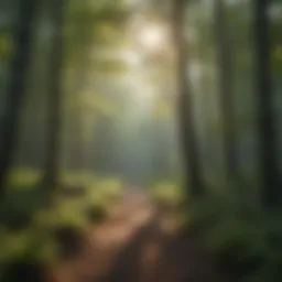 Scenic view of a tranquil Michigan forest