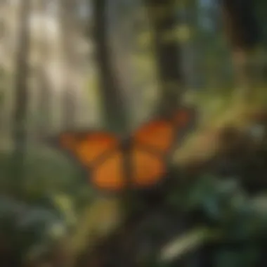 Diverse Ecosystems: The Habitat of Monarch Butterflies A stunning landscape showcasing diverse ecosystems where monarchs thrive.