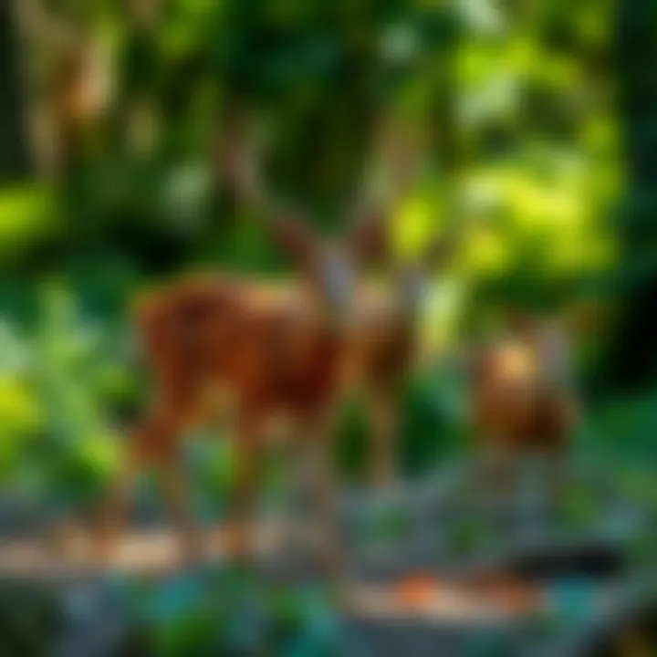 Wildlife observed in the lush environment of the campground