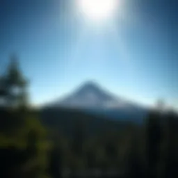 Scenic view of Mt. Ellinor peak with clear skies