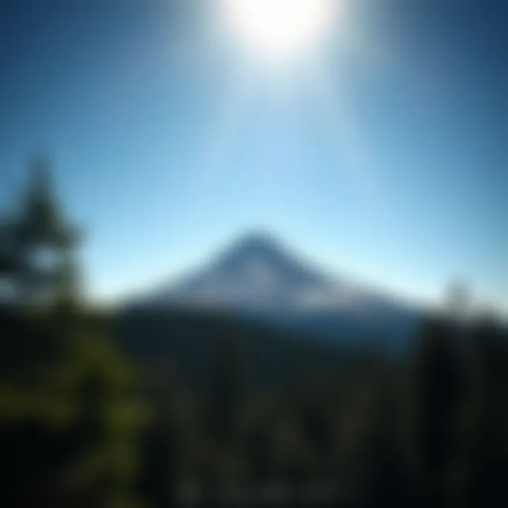 Scenic view of Mt. Ellinor peak with clear skies