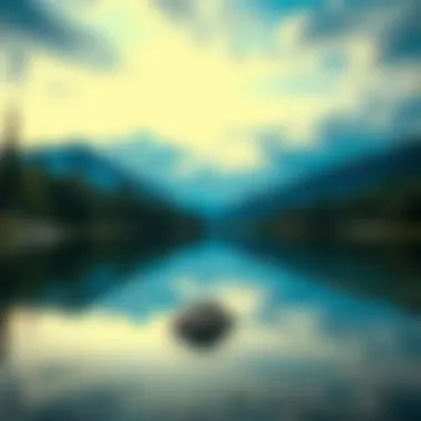 A tranquil lake reflecting the sky near Mustang Ridge Campground